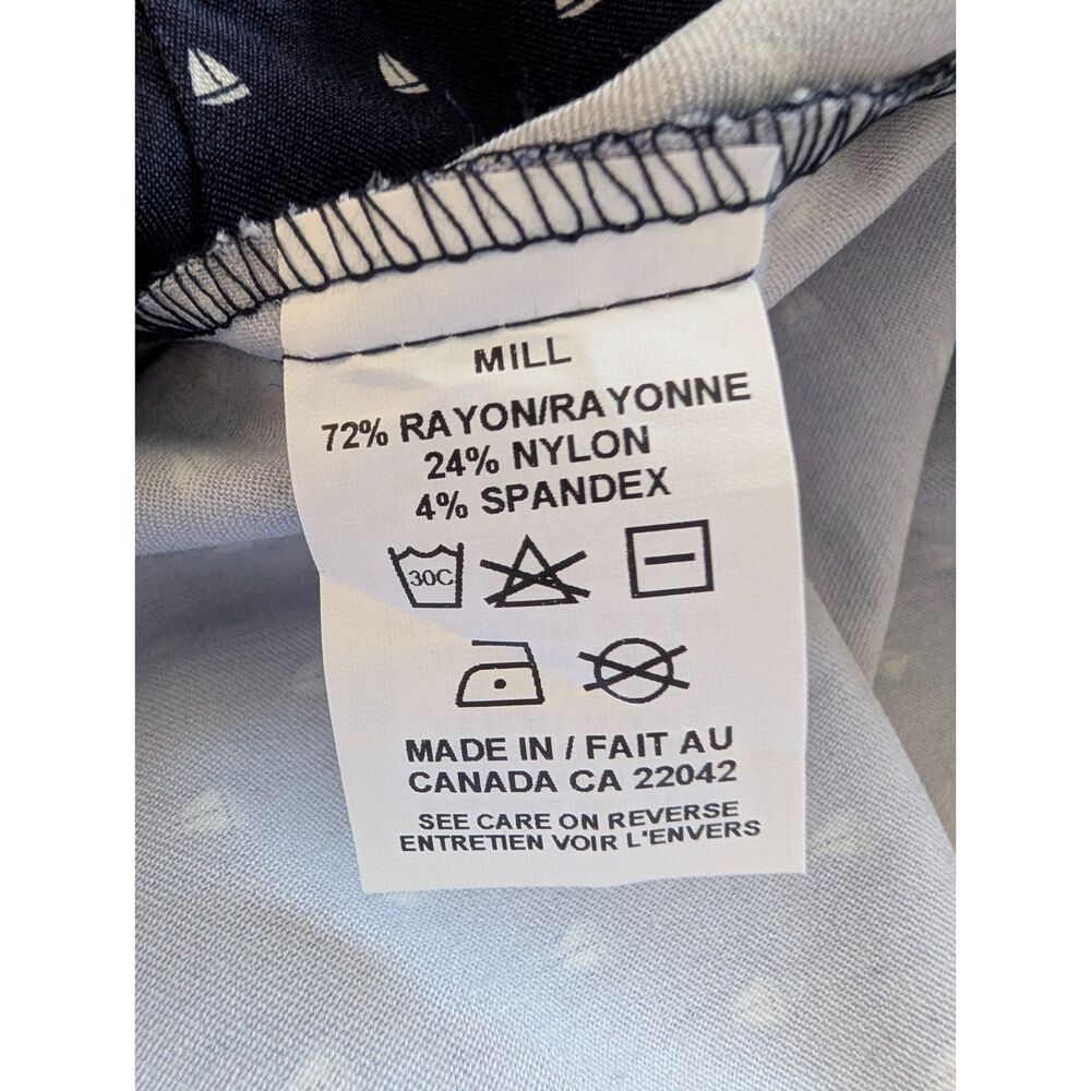 Margaret M Nautical Sailboat Print Mini Skirt Preppy Coastal Blue White - Picture 6 of 6